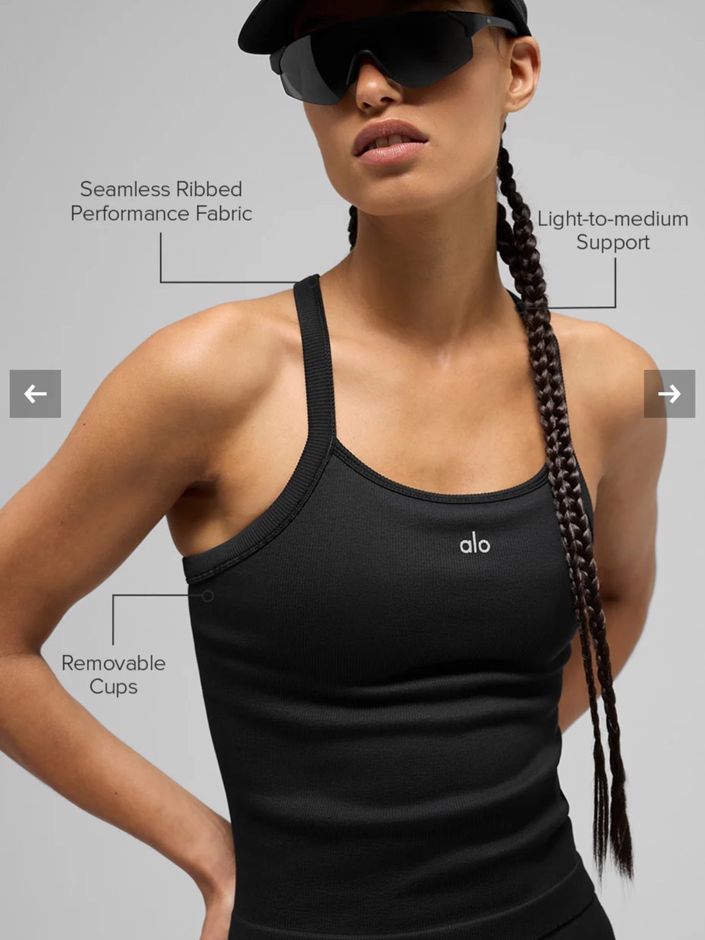ALO Seamless Ribbed Bra Tank